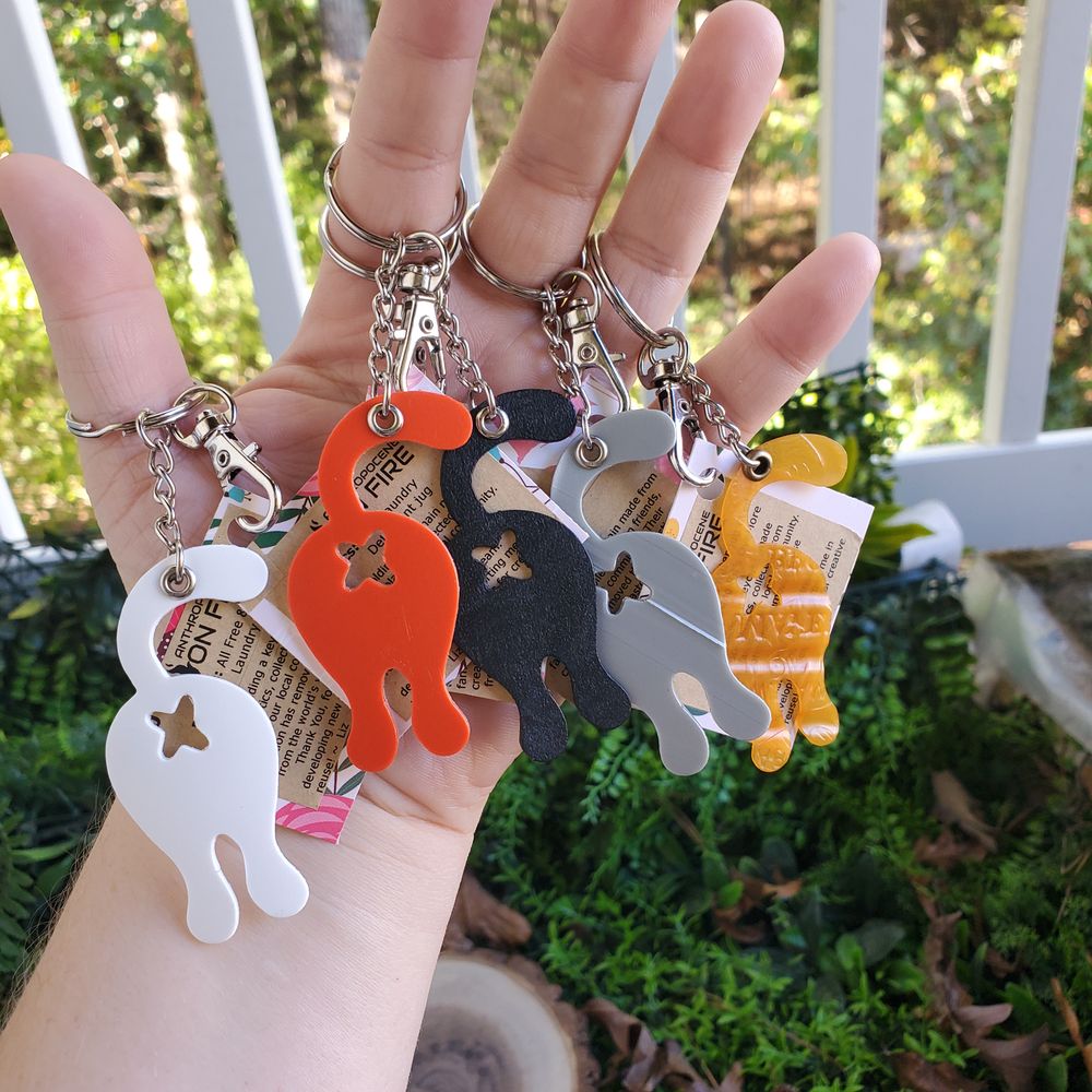 Cat Butt Keychains